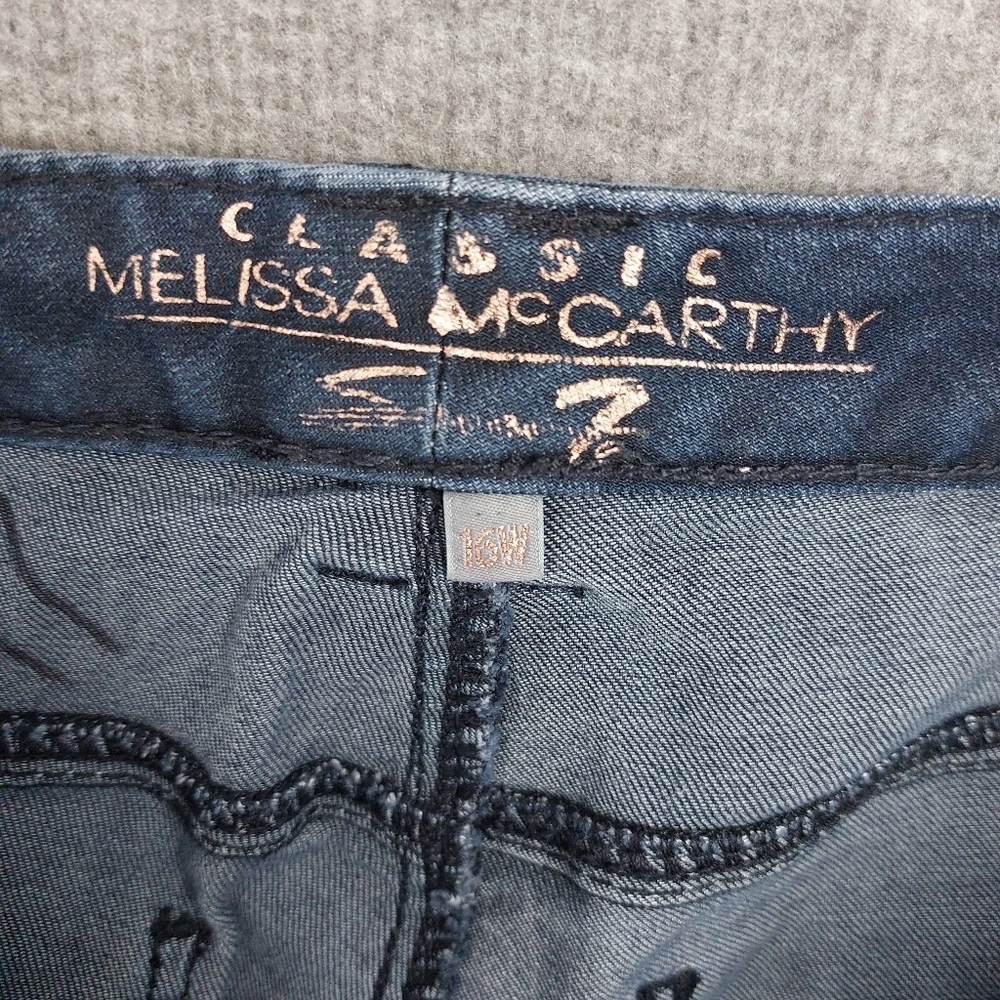 MELISSA MCCARTHY SEVEN 7 JEANS WOMENS BLUE CLASSIC SKINNY DENIM PANTS SIZE 16W - Picture 7 of 10